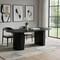 Homeroots 86" Black Wood Double Pedestal Base Oval Dining Table 720672 - alternate 4