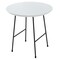 Leisuremod Round 19.7 in W, 19.3 in L, MDF/Stainless Steel, White RSBL-19W - alternate 1
