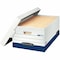 Bankers Box File Box, Corrugated Fiberboard, 15 in W, 24 in D, 10 in H, Lift-Off Locking Lid Closure 0063201 - alternate 1