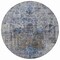 Homeroots 8' Blue And Gray Round Floral Washable Indoor Outdoor Area Rug 605075 - alternate 6