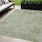 Homeroots 5' X 8' Mint Green And Gray Floral Washable Indoor Outdoor Area Rug 604079 - alternate 1