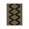 Homeroots 3' X 5' Black And Beige Geometric Washable Indoor Outdoor Area Rug 598722 - alternate 5