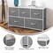 Flash Furniture Harris 5 Drawer Vertical Storage Dresser with White Cast Iron Frame, White Wood Top and Gray Easy P WX-5L206-W-WH-GR-GG - alternate 9