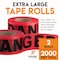 Xpose Safety Danger Tape, PVC, Danger, High Visibility Red, 3 in W., 1000 ft L., 12 PK PDT-12-X-S - alternate 3