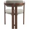 Leisuremod Velo Series Modern Dining Chair in Walnut Color Wood with Taupe Seat VCWN-51TP - alternate 6