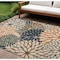 Homeroots 8' X 11' Blue Green And Orange Floral Indoor Outdoor Area Rug 548082 - alternate 8