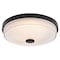 Vaxcel Preston 1-Light Black Transitional Dome Flush Mount LED Fixture, Glass Shade C0324 - alternate 1