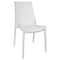 Leisuremod Kent Outdoor Dining Side Chair, White KC19W - alternate 1