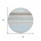 Homeroots 8' Sky Blue Gray And Beige Round Striped Washable Indoor Outdoor Area Rug 614835 - alternate 7