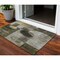 Homeroots 3' X 5' Taupe Gray And Charcoal Geometric Washable Indoor Outdoor Area Rug 604348 - alternate 1