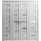 Sartodoors Sliding Closet Double Bi-fold Doors White Solid Core Modern Interior QUADRO4445DBF-NOR-72 x 80 (4* 18x80) - alternate 1