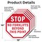 Signmission Stop No Forklifts Beyond This Point, 10 inch X 10 inch, Aluminum Metal Signs, 5PK OC-A-5Pack-10-59 - alternate 4