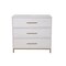 Homeroots 36" White Solid Wood Three Drawer Chest 524126 - alternate 4