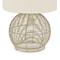 Homeroots 21" Natural Rattan Table Lamp With White Drum Shade 524282 - alternate 9