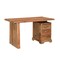 Homeroots 54" Brown Solid Wood Writing Desk and Bookshelf Set With Three Drawers 634358 - alternate 6
