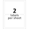 Avery Laser Label, 8 1/8 in Label W, 5 in Label H, 2 Labels per Sheet White 727826579 - alternate 5