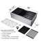 Vigo Handmade 36-in Stainless Steel Single-Bowl Slotted Apron Front Farmhouse Kitchen Sink Workstation VGS3620SA - alternate 5