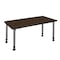 Regency Kee Height Adjustable Mobile Classroom Activity Table, 42 in W, 24 in L, Neo Walnut MT4224NWAPCGY - alternate 4