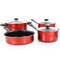 Gibson Everyday Cardinal 7 Piece Nonstick Steel Cookware Set in Red 127788.07 - alternate 6