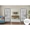 Sartodoors Sturdy Double Barn Door with Frosted Glass 12 Lites, Felicia 3312 Ginger Ash Grey, 13FT Rail Hange FELICIA3312DB-S-GA-6484 - alternate 6