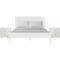 Homeroots Three Piece White Solid Wood Bedroom Set 523670 - alternate 1