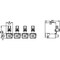 Siemens box terminal TS1.4 4 units 4 AWG350 kcmil with aux. conductor voltage tap 3VA9234-0JH12 - alternate 2