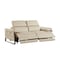 Homeroots 77in Cream and Black Italian Leather Power Reclining Loveseat 720496 - alternate 8