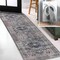 Jonathan Y Alacati Ogee Medallion Non-Slip Machine-Washable Dark Green/Dark Beige 2 ft. x 8 ft. Runner Rug WSH103B-28 - alternate 1