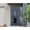 Vdomdoors Steel Door Ballucio 6044 Gray Graphite Side Exterior Window Stainless Inserts Single Modern Painted BALLUCIO6044EXD-GRE-W36+12xH80-RH-I - alternate 4