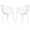 Leisuremod Modern Devon Aluminum Armchair, White, 2PK DCA23W2 - alternate 1