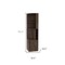 Homeroots 71in Walnut Wood Corner Bar Cabinet With Two Doors 535088 - alternate 2