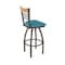 Holland Bar Stool Co Eleanor 30in Swivel Bar Stool with Bronze Finish, Medium Back and Graph Tidal Seat 880 - alternate 1