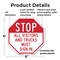 Signmission Stop All Visitors and Trucks Must S, 6 Inch X 6 Inch, Plastic Sign OC-P-6-245 - alternate 4