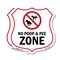 Signmission Dog Poop Shield Sign No Poop & Pee Zone, 18 inch X 18 inch, Plastic Sign, 2PK SHI-P-2PACK-18-375 - alternate 1