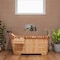 Alfi Brand 59" Free Standing Wooden Bathtub W/ Chrome Tub Filler AB1148 - alternate 11