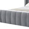 Homeroots Gray Solid Wood Queen Tufted Upholstered Velvet Bed Frame 544852 - alternate 5