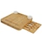 Megachef Bamboo Charcuterie Cheese Board Set with Ramekins and Slide Out Cutlery Drawer 750122177M - alternate 8