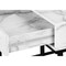 Homeroots 47" White and Black Wood and Metal H-Shape Computer Desk With Two Drawers 489998 - alternate 8