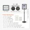 Vevor Pedestal Sign Holder Adjustable Poster Stand 8.5 x 11 Inch Round Base SW-01 - alternate 7