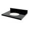 Kingston Brass 30" x 22" Black Granite Vanity Top with Oval Sink, 8" Faucet Drillings, Black/White KVPK3022K38 - alternate 1