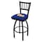 Holland Bar Stool Co 30" Blk Wrinkle Penn State Stationary Bar Stool, Ladder Back L01830Pittsb - alternate 1