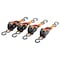 Mytee Products 1inx12ft Retractable Ratchet Straps Kit w/ Safety S-Hook & Loop Handlebar Strap, Orange RS112R-KIT-OR - alternate 6