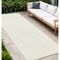 Homeroots 10' Ivory And White Geometric Indoor Outdoor Runner Rug 564062 - alternate 1