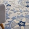 Homeroots 7' X 10' Blue Gray And Navy Blue Floral Indoor Outdoor Area Rug 546688 - alternate 6