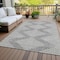 Homeroots 3' X 5' Gray And Ivory Geometric Washable Indoor Outdoor Area Rug 598574 - alternate 7