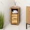 Happimess Serene 27.5"H Handcrafted Acacia Wood Bathroom Freestanding Floor Bathroom Storage Cabinet w/Louver SHF2001A - alternate 8