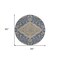 Homeroots 8' Navy Blue Beige And Brown Round Oriental Washable Indoor Outdoor Area Rug 605255 - alternate 6