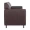 Flash Furniture HERCULES Diplomat Brown LeatherSoft Sofa with Clean Line-Stitched Frame and Chrome Legs BT-827-3-BN-CHR-GG - alternate 7