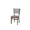 Bfm Seating Lima Ladder Back Chair - Knotty Pine Relic Seat - Steel Frame - Sand Black Finish 2160CKPR-SB - alternate 1