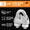 Xpose Safety Wire Rope Clamp for Stainless Steel 1/8in Galvanized U Bolt Cable Clips, 12PK GCC18-12-X-S - alternate 4